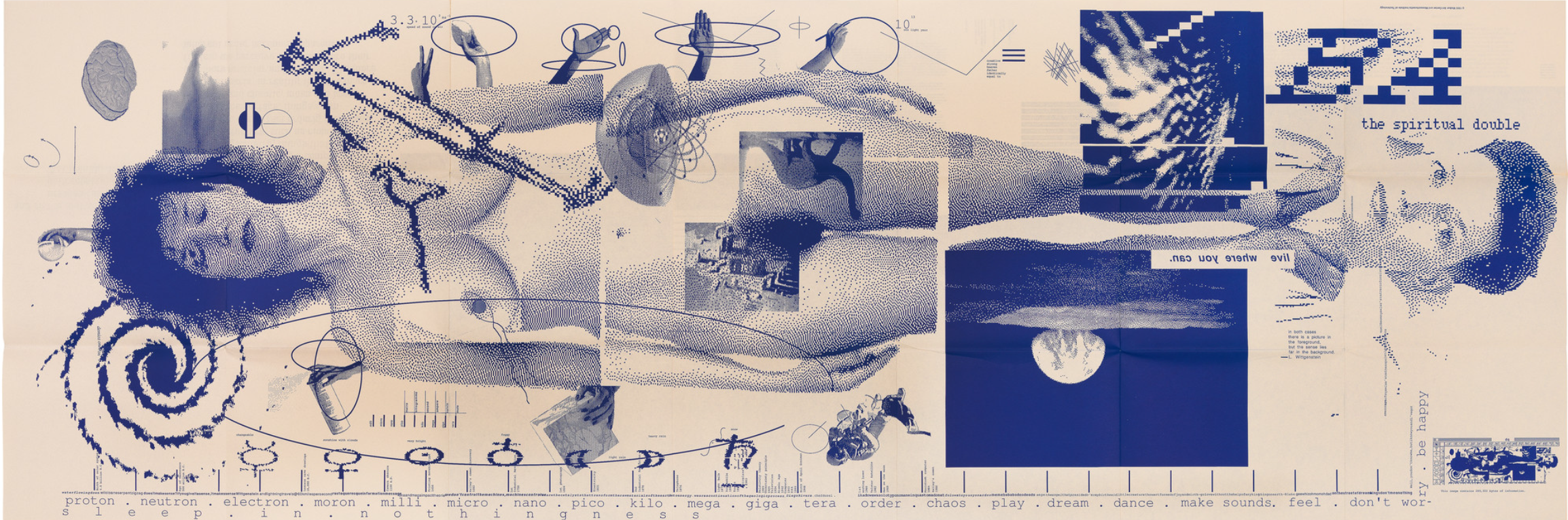 Opening image showing images of texture and abstract typography